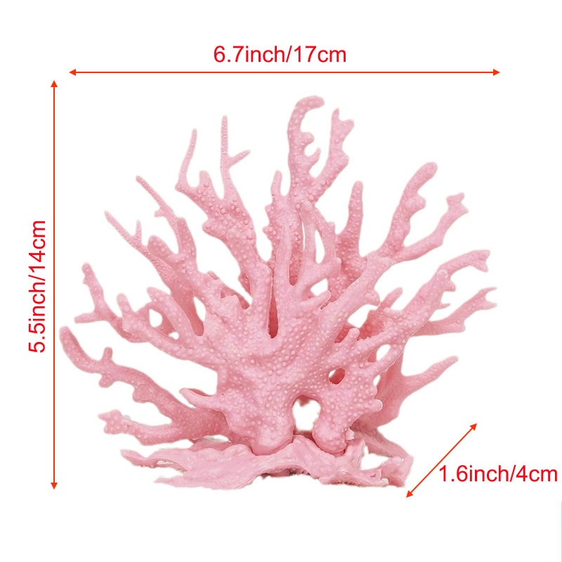 Besimple Artificial Aquarium Coral Ornament Plastic Fish Tank Plants Decoration for Aquarium Landscape (Pink) - Image 5